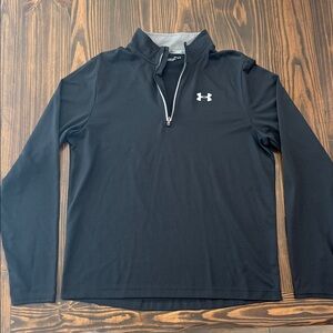 Under Armour Black Quarter-Zip Pullover Men’s Size Large Jacket Long Sleeve